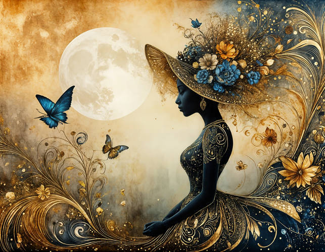12Png Enchanting Celestial Women Digital Art – Mystical Fantasy Female Portraits with Floral Elements, Moon, Stars, and Elegant Dresses – High-Resolution Instant Download for Wall Art, Sublimation, Prints, Home Décor, Digital Projects, and More
