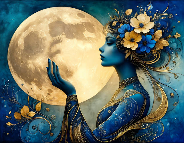 12Png Enchanting Celestial Women Digital Art – Mystical Fantasy Female Portraits with Floral Elements, Moon, Stars, and Elegant Dresses – High-Resolution Instant Download for Wall Art, Sublimation, Prints, Home Décor, Digital Projects, and More