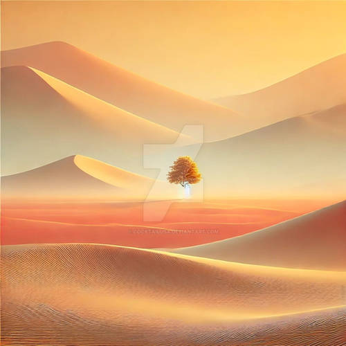 ##Minimalistic Desert – "The Silence Between Worlds for NFT concept